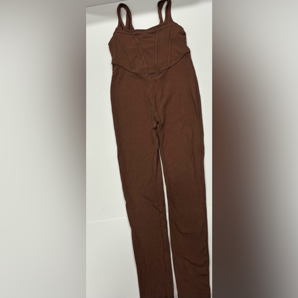 Ribbed Unitard | Black or Brown | Stretch Jumpsuit